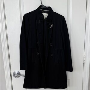 Banana Republic Black Wool Blend Coat – Women’s Size Medium Petite